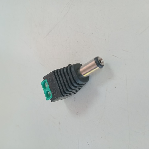 Conector Ficha Dc Macho Jack 2,5 Con Bornera Plug Cctv Camara Led